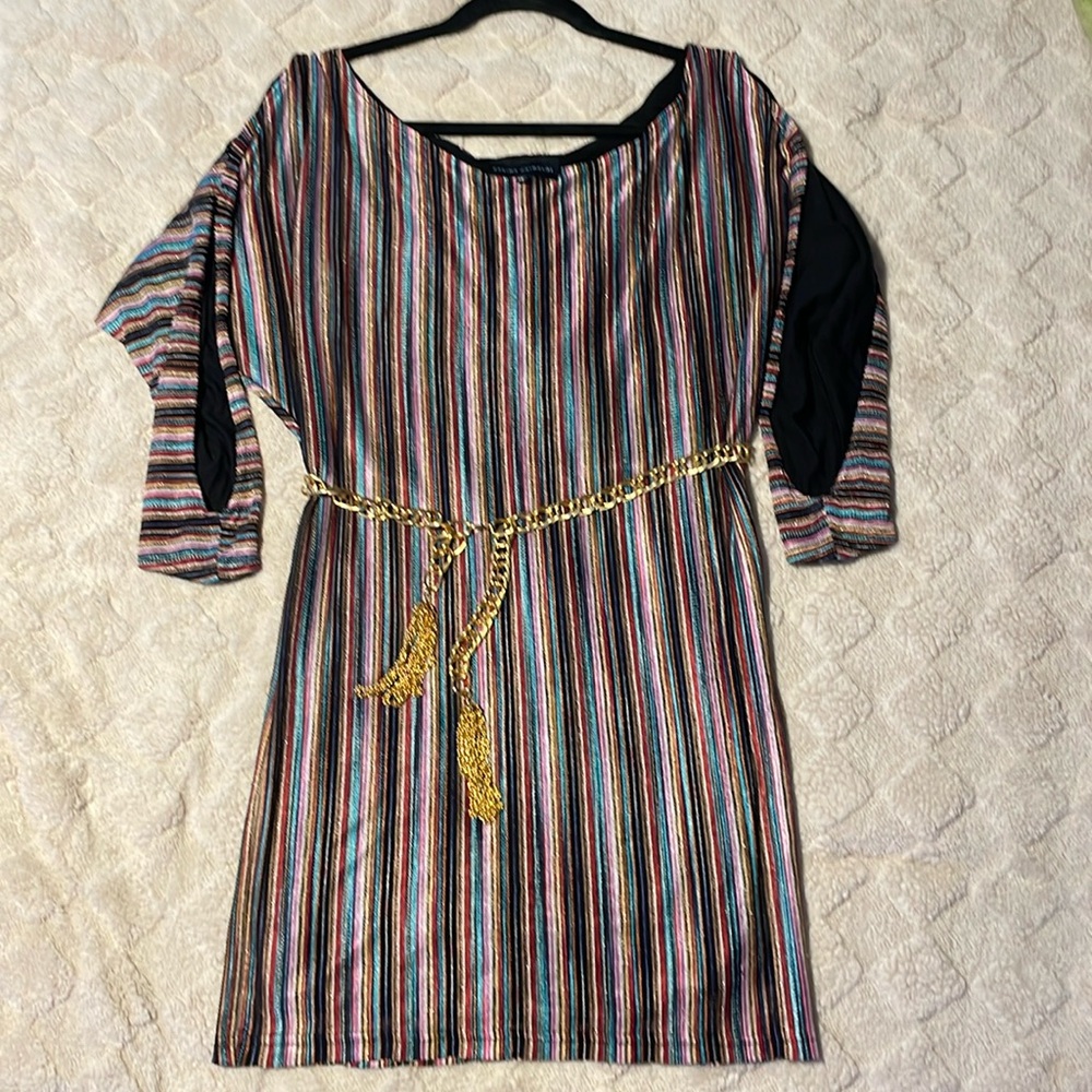 XS mini dress beautiful colors and fabric.